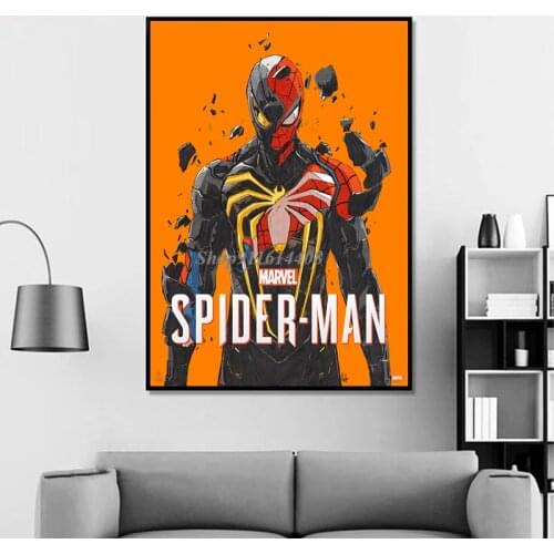 Canvas Painting Disney Classic Marvel Movie Spider Man Colorful Prints and Posters Wall Art Pictures for Living Room Home Decor