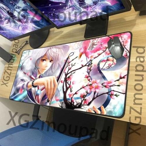 XGZ Anime HD Watercolor Style Custom Extra Large Mouse Pad Black Lock EdgePC Laptop Desk Mat Rubber Stripe Non-slip Coaster