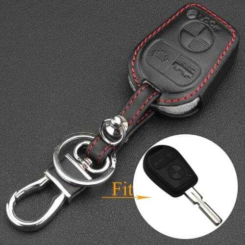 Kutery 3 Buttons Leather Remote Protect Car Key Case Cover For BMW E46 E31 E32 E34 E36 E38 E39 Z3