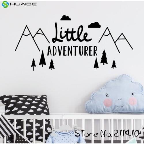 Little Adventurer Home Wall Decal Sticker Adesivo de parede Vinyl Wall Stickers For Kids Room Baby Room Nursery Wallpaper A374