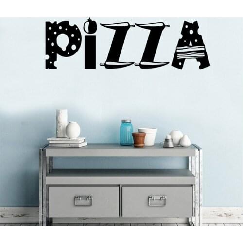 NEW Pizza Wall Art Decal Wall Sticker Mural Papas Pizzeria For Window Decoration Accessories Murals