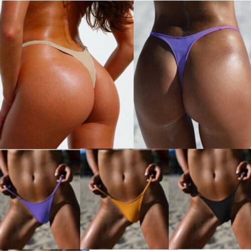 2020 New Solid Sexy Womens Summer Beach Bikini G-String Brazilian Thongs Swimwear Swimsuit Bottom Swimsuit Sundress Shorts