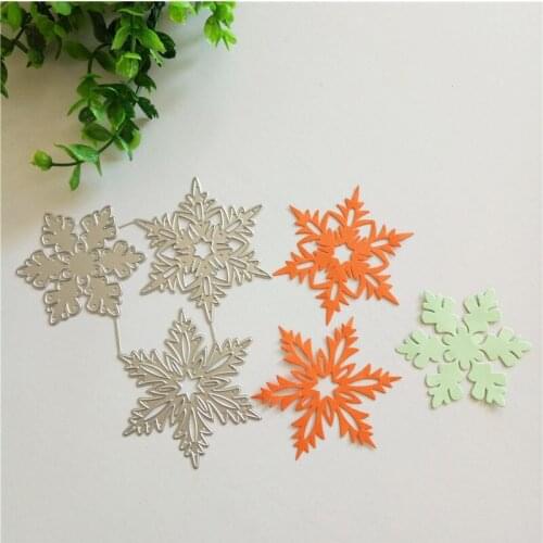 New3pcs Winter Snowflake Metal Cutting Dies for DIY Scrapbook Album Creative Embossing Paper Craft Stamps Cut Dies 17.7*6cm