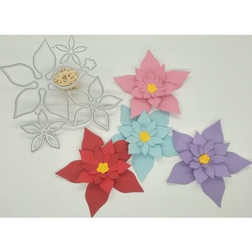 New 5 in 1 flower metal cutting mold photo album cardboard DIY gift card decoration embossed crafts