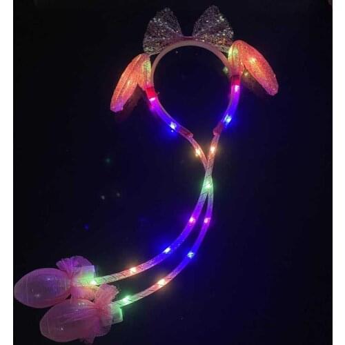 Rabbit head hoop lovely hair band a pinch of air bag will move rabbit character hairpin net red rabbit ear hair band