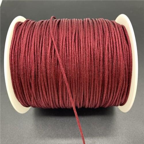0.5/0.8/1.0/1.5mm DeepRed Nylon Cord Thread Chinese Knot Macrame Cord Bracelet Braided String For Shamballa Rope