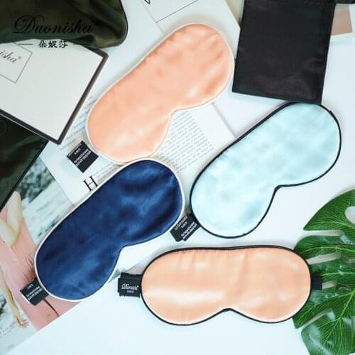 Qulaity 100% silk eye mask handmade breathable sleep eye shade with ear plugs
