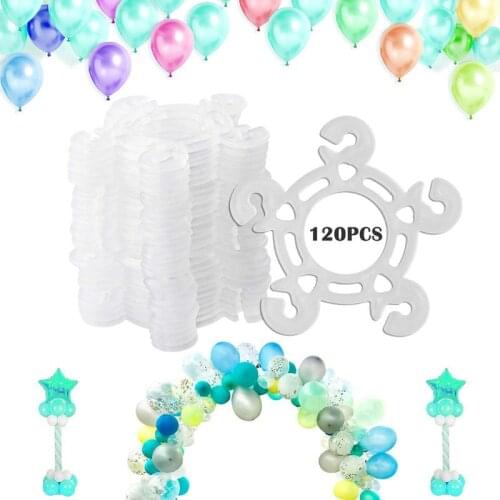 Balloon Clips(120 pcs),Connectors for Decor Balloon Arch, Balloon Column Stand R7RC