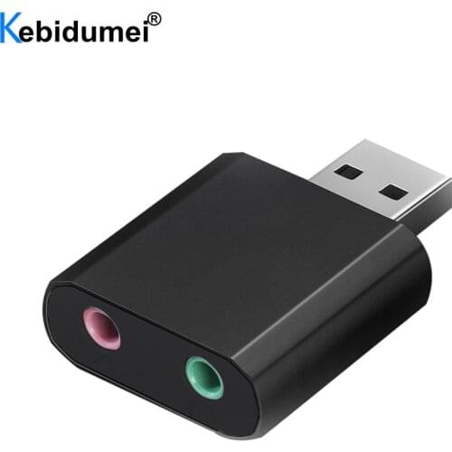 USB Sound Card USB Audio Interface Headphone Adapter Soundcard for Mic Speaker Laptop PS4 Computer External Sound Card