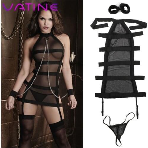 VATINE For VIP Link 50/100/150 pcs Sexy Mesh Open Crotch Handcuffs Exotic Costumes Sexy Lingerie Adult Toy