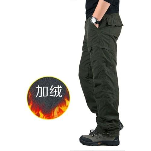 High Quality Mens Clothing Winter Warm Mens Thick Trousers Double Military Uniform Military Camouflage Tactical Cotton