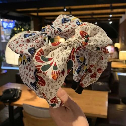 Posidon Solid Colors Floral Wide Brimmed Hair Bowknot Hair Band for Women Headbands Hairbands Headwear 2019 New Arrival