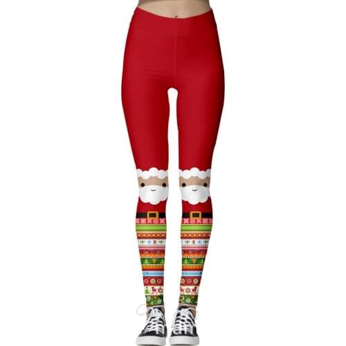 Women Christmas Leggings Digital Printing Sports Leggings Sexy Running Slim Fit Casual Tight Stretchy Pants Sportswear