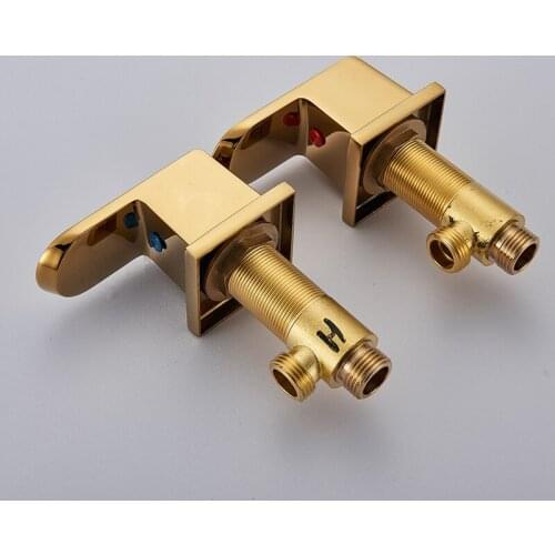 Golden Brass Switch Valve For Basin Faucet Shower Mixer Bathtub Set Control Valve