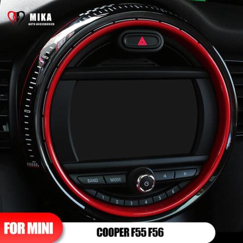 1PCS For Mini ABS Cooper F55 F56 Central Control Screen Display 6.5inch/8.8inch Frame Replacement Cover Car Auto Accessories