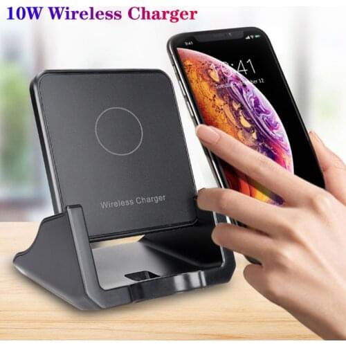 10W QI Wireless Charger & Phone Holder Universal Fast Charging For iPhone 12Pro Max X 8 Samsung S9 S10 Phone Charger Stand Pad