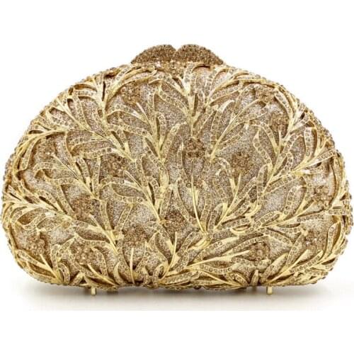 19.5x12.5CM Rhinestone Bag Corrugated Metal Crystal Dinner Bag Diamond Bag Women Clutch Bag a6888