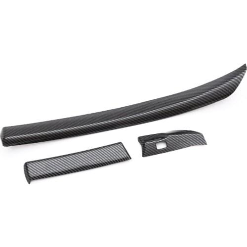 3pcs/Set Central Console Dashboard Trim Strip Carbon Fiber Texture Black ABS Fit for Honda Accord 8th 2008 2009 2010 2011 2012