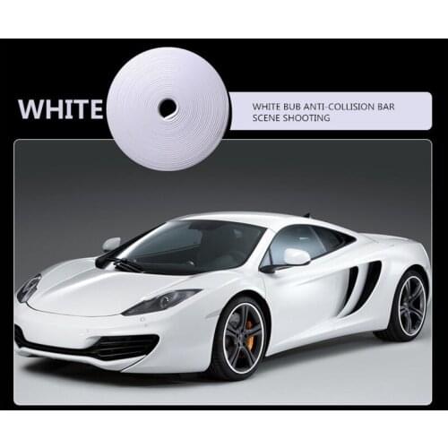 8M/ Roll White Car Wheel Hub Rim Edge Protector Ring Automobile Tire Guard Sticker Line Rubber Strip Car styling