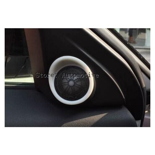 ABS Chrome Front Pillar A Window Speaker Tweeter Cover Trim Interior For Range Rover Evoque 2012 2013 2014