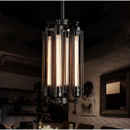 American Loft Style Iron Art Droplight Edison Pendant Light Fixtures For Dining Room Hanging Lamp Vintage Industrial Lighting