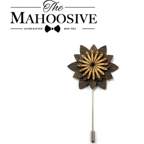 Black White Lapel Flower shape man Lapel Pin Brooches Pins Fine Gift for Men Brooches Collar Party Engagement Jewelry