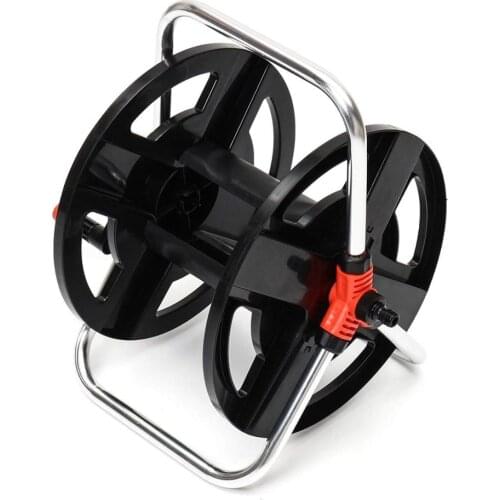 38x35x25cm Home Garden Hose Reel Holder Rack Pipe Storage Cart Gardening Water Planting Cart Aluminum Frame Irrigation Su