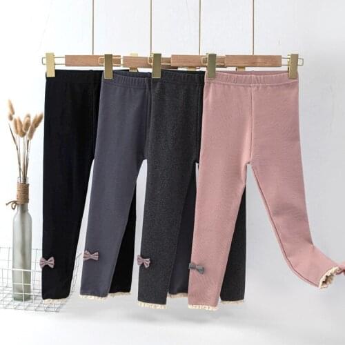 Kids Pants Spring Autumn Wear Girl Leggings All-Match Cotton Baby Kids Outer Pants Girl Nine-Point Pants Baby Children Trousers