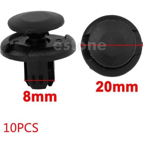 10pcs Nylon Trim Board Panel Retainer Clips Rivet Fasteners Black for Toyota