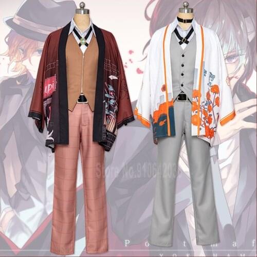 Couples Japanese Anime Kimono Bungo Stray Dogs Dazai Osamu Cosplay Cardigan Coat Costume Men Women Haori Tops Yukata Tee Shirts
