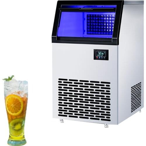 Commercial Ice Maker 60KG 120KG /24H Automatic Cube Ice Making Machin For Coffee Bar Teamilk Shop 220V
