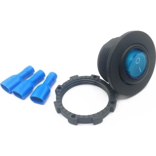 DIY on/Off Rocker Switch Waterproof 3-Pin Car Boat SPST Marine Switch LED Blue Red Green