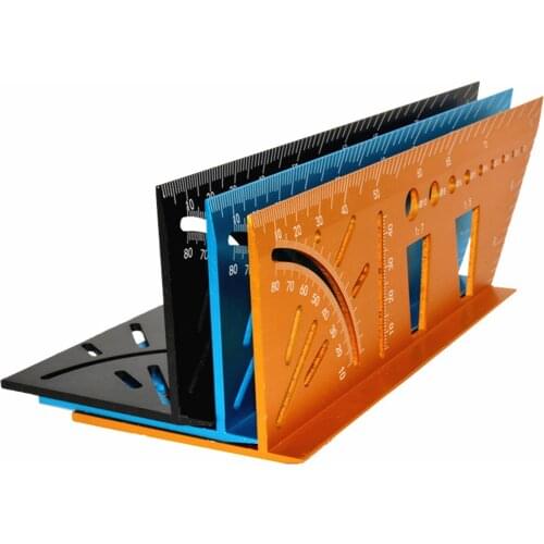 45 90 Degree Accurate Measuring Square Angle Ruler Woodworking Portable Accessories Aluminum Alloy Scribe