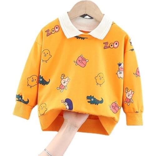 Toddler Fashion Clothes Spring Autumn Infants Sweatshirt Children Casual Clothing Boys Baby Girls T-shirt Kids Cartoon Costume