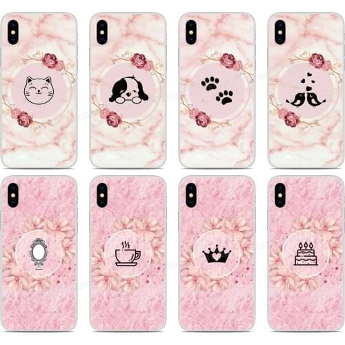 Soft TPU MMarble Pink Rose Phone Case For Doogee X90 N20 Y9 Plus N10 Y7 Y8 Y8C X70 X60 X60L X50 X50L X30 X55 Silicone Cover