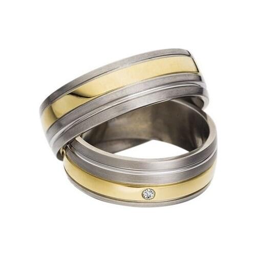 Surgical stainless steel wedding bands engagement couple rings for lovers men and women