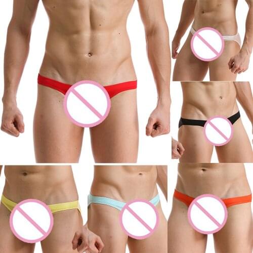Pure Color Men Underwear Briefs Low Waist Elastic Bag Close-fitting Comfort Underpants Cheapest Comfortable Underwear In Stock