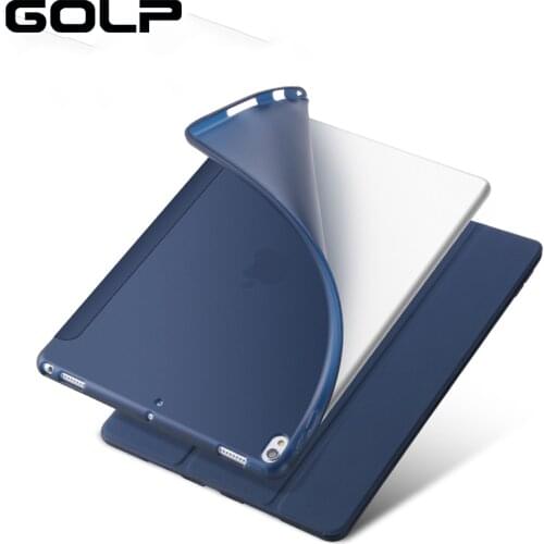 Flip cover For iPad Pro 10.5 Case, GOLP Tri Fold Stand Soft TPU Smart Cover For iPad 10.5 Air 3 2019 10.2 2020 Air 2 1 mini case