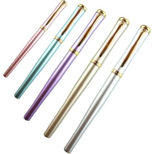 1Pcs Classic Design Student Fountain Pen Business Gift Luxury Metal Pen 2021 New F nib Fountain Pen School Office Supplies