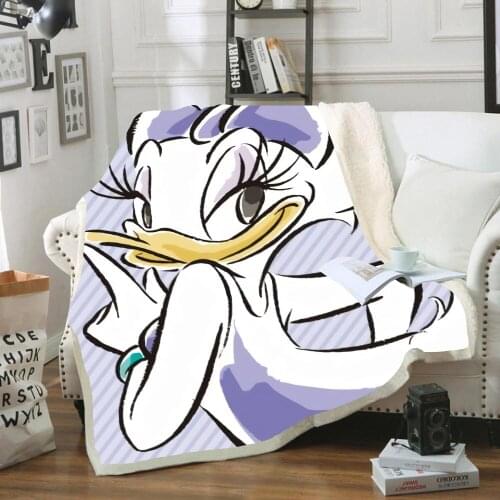 Disney Donald Duck Daisy Cartoon Blanket Throw Bedding Sheet Large Size Warm Soft Thick Sofa Sherpa Blankets Christmas Gifts
