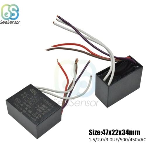 CBB61 Starting Capacitance AC Fan Capacitor 1.5UF+2UF+3UF AC 500V 450V 5 Wires CBB Motor Run Capacitor For Ceiling Fan