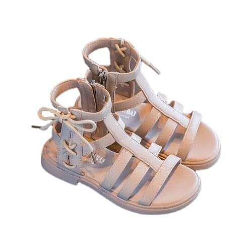 Girls Sandals 2021 New Summer Fashion Childrens Little Princess Shoes Soft Sole Girls Baby Strap Design Sandals Kids Shoes