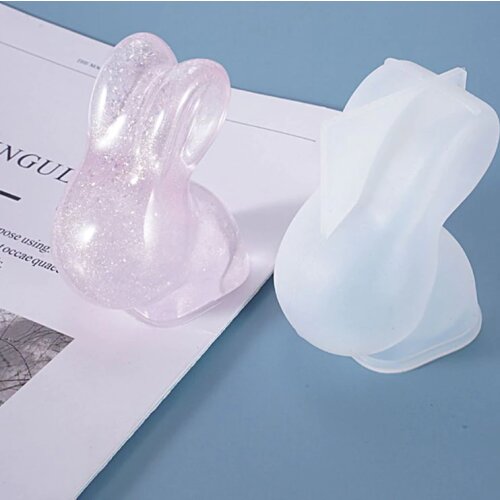 Resin Crystal Epoxy Mold 3D Rabbit Cute Doll Casting Silicone Mould DIY Crafts Decoration Making Tools