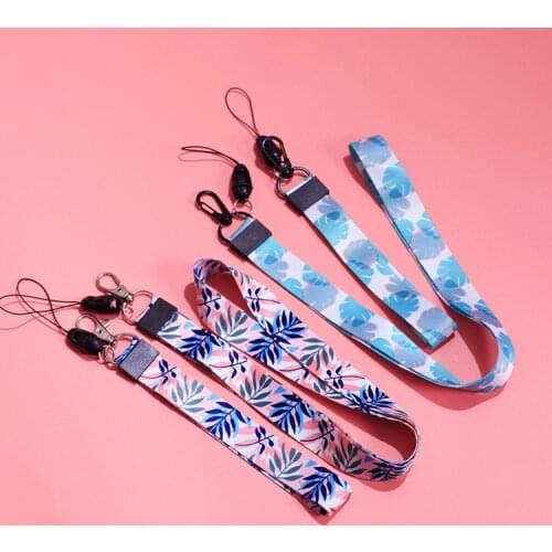 Fresh Leaves Nurse Badge Holder Nursing Neck Lanyard Id Card Holder for Phone Key Name Tags Office School Supplies DIY Hang Rope