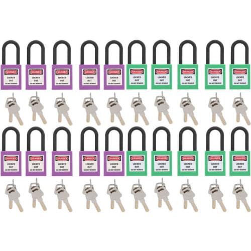 Smart door lock candado 10Set 38mm/1.5in Safety Padlock Engineering Insulation Dust‑Proof for Factories Construction Sites