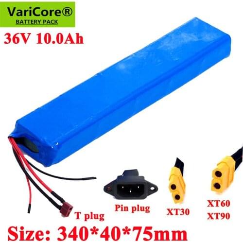 VariCore 36V 10.0Ah 18650 lithium ion battery pack with 42V 20A BMS 600W For E-bike electric car bicycle motor scooter