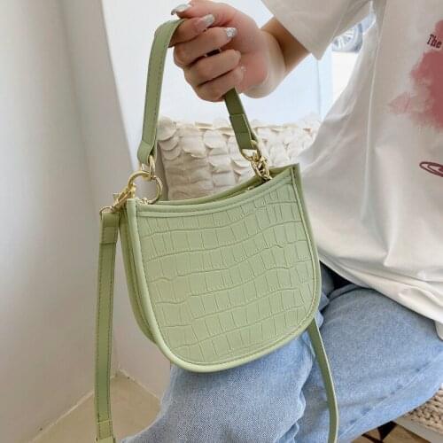 High Quality Women Small Pu Leather Handbags Saddle Bag Designer Ladies Shoulder Messenger Bags Fashion Female Crossbody Bag New