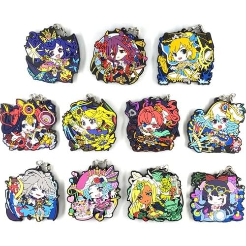 Monster Strike Original Japanese anime figure rubber mobile phone charms keychain strap D202