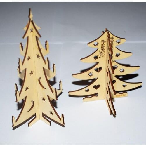 1pcs 3D Wooden Christmas tree puzzles/desk decoration/baby toys for children best gift/diy Toy Accessories/Model/es029/030