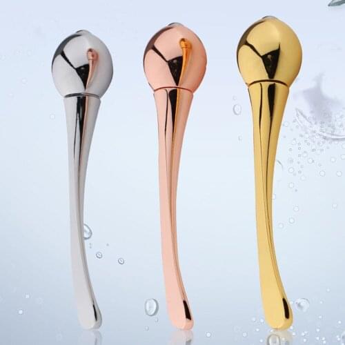 1pcs Eye Cream Applicator Cosmetic Spatulas Anti Wrinkle Eye Roller Massage Stick Facial Mask Spoon Alloy Face Skin Care Tools